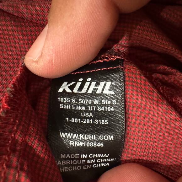 Kuhl Elder AFC red short sleeve button shirt men’s large hiking outdoor - Picture 6 of 10